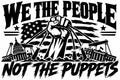 We the People — Not the Puppets artwork shown in black