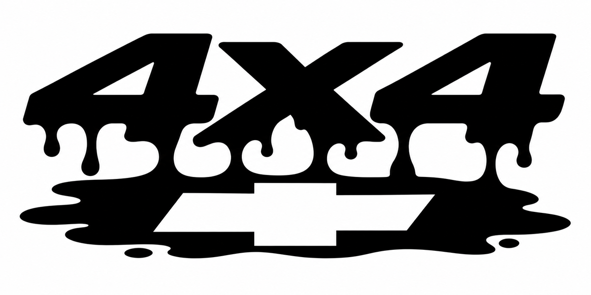 Dripping 4x4 truck emblem design — artwork preview