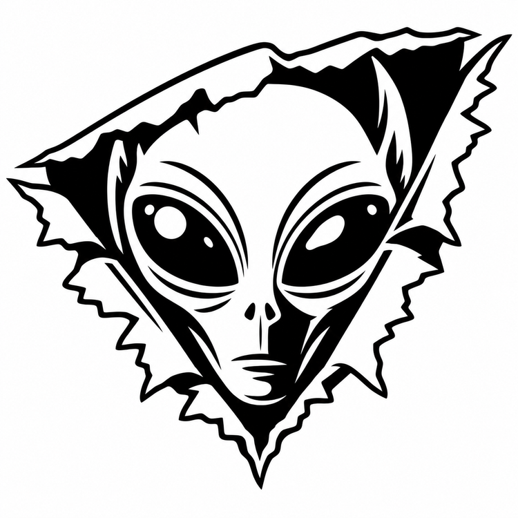 Alien Ripped Panel Vinyl Decal