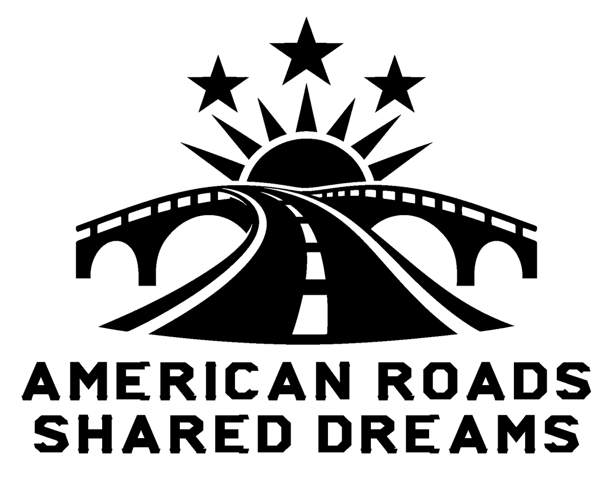 American Roads Shared Dreams original artwork using Bullard Warforge lettering