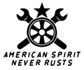 American Spirit Never Rusts original artwork using Bullard Torque lettering