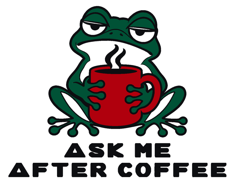 Ask Me After Coffee Multicolor Vinyl Decal