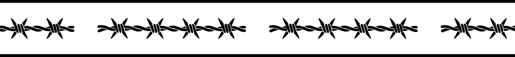 Barbed Road: 18-inch strip with half patterns at both ends