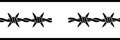 Barbed Road: 6-inch strip with half patterns at both ends