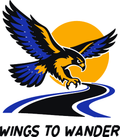 Freedom Falcon three-color vinyl decal original composite: Black, Brilliant Blue, Golden Yellow
