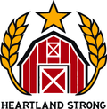 Heartland Harvest three-color vinyl decal original composite: Black, Red, Golden Yellow