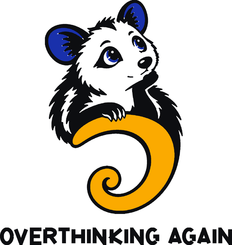 Overthinking Again Possum Three-Color Vinyl Decal