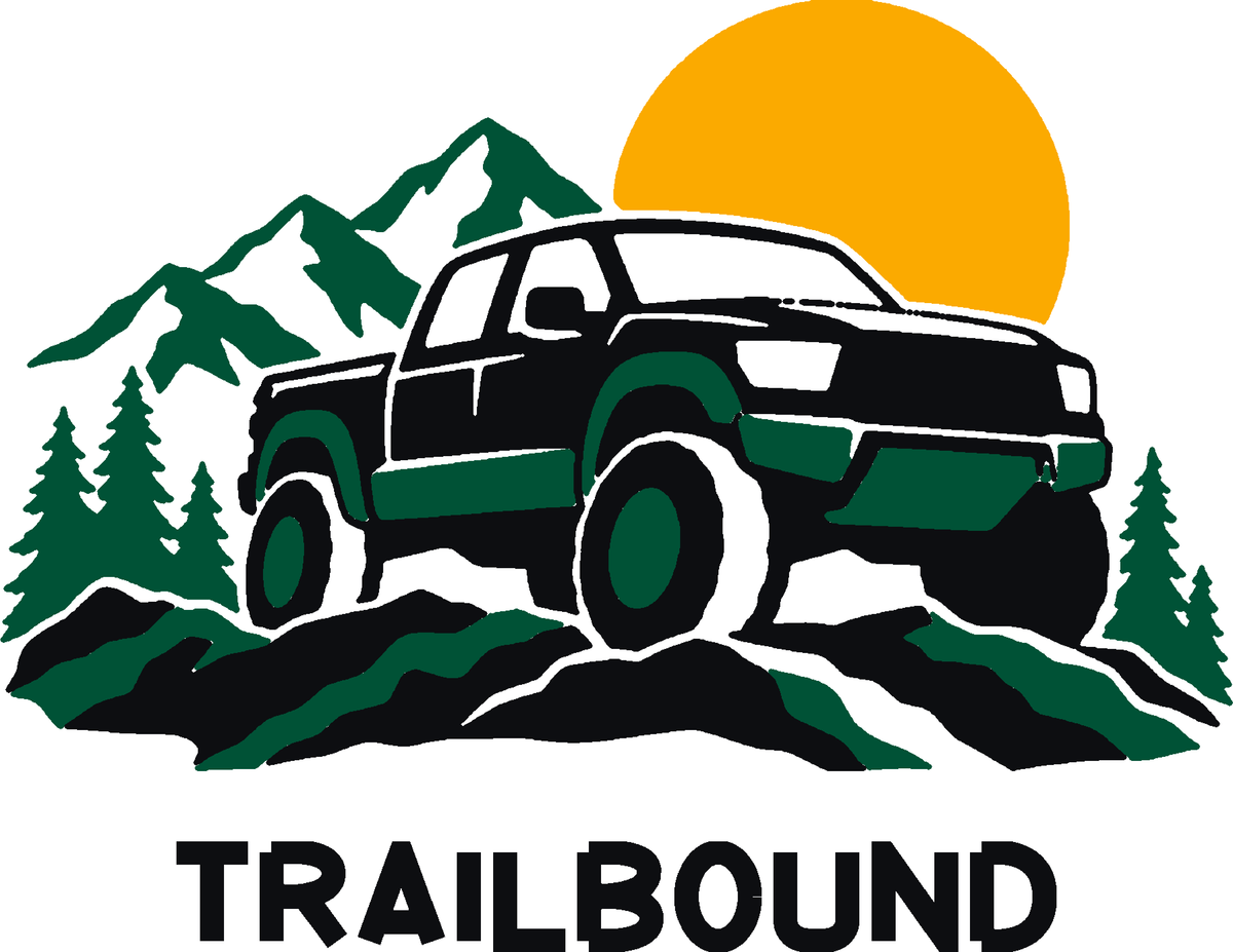 Trailbound Pickup three-color vinyl decal original composite: Black, Forest Green, Golden Yellow
