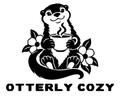Otterly Cozy — exact original black-on-white production artwork for tracing; Bullard Fat Chick lettering