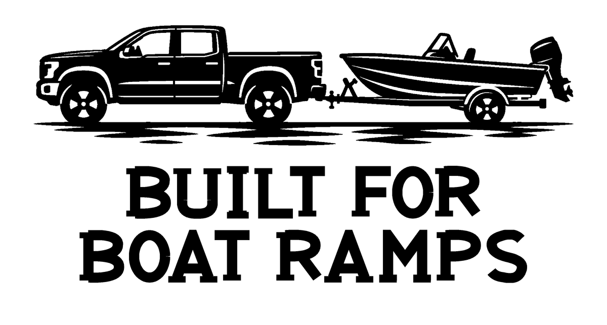 Built for Boat Ramps — exact original black-on-white production artwork for tracing; Bullard-Roadhouse.ttf lettering