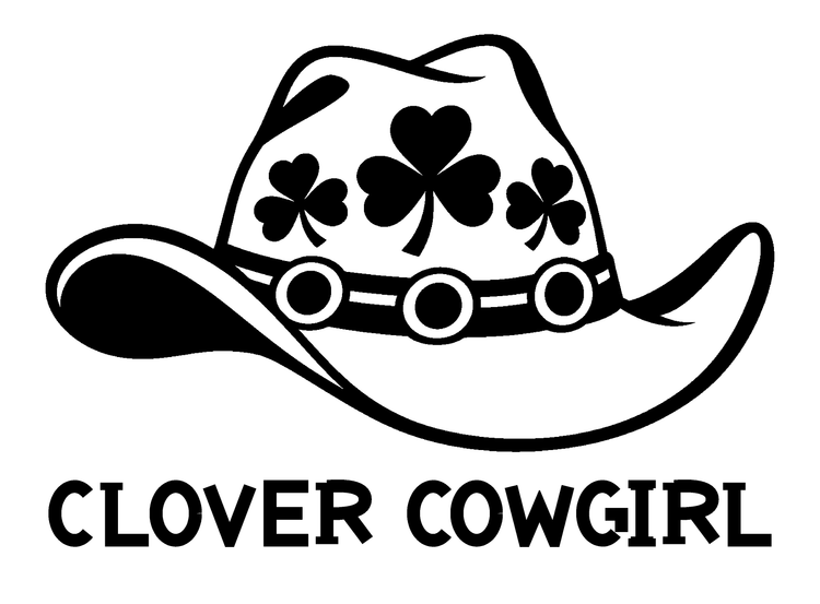 Clover Cowgirl Vinyl Decal