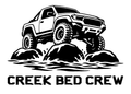 Creek Bed Crew — exact original black-on-white production artwork for tracing; Bullard-Warforge.ttf lettering