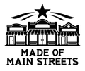 Made of Main Streets — exact original black-on-white production artwork for tracing; Bullard-Roadhouse.ttf lettering