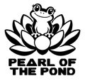 Pearl of the Pond — exact original black-on-white production artwork for tracing; Bullard-Fat-Chick.ttf lettering
