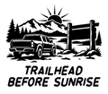 Trailhead Before Sunrise — exact original black-on-white production artwork for tracing; Bullard-Torque.ttf lettering