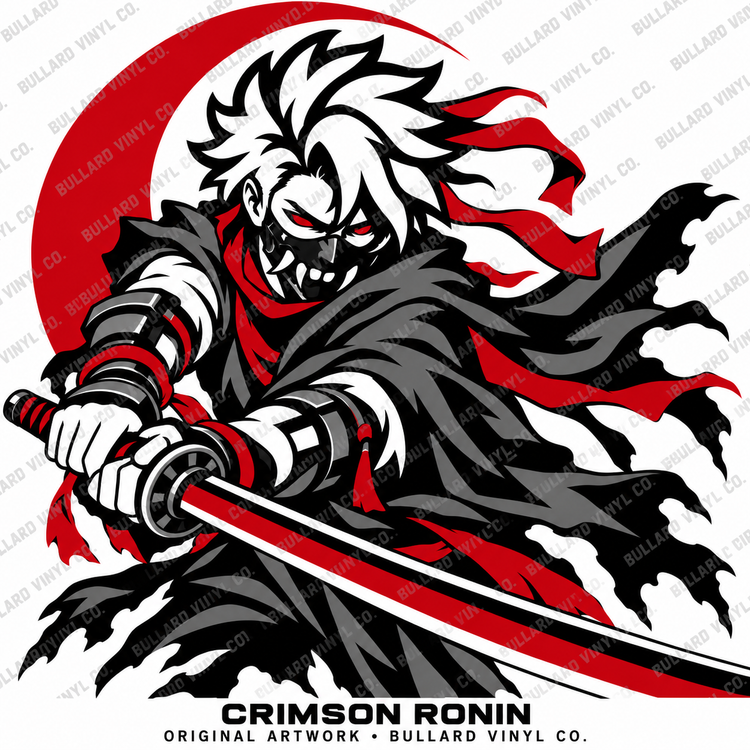 Crimson Ronin Original Anime Vinyl Decal