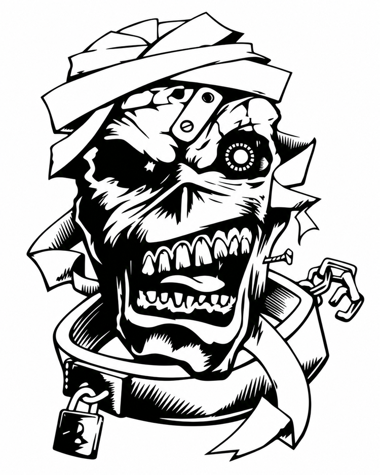 Mummy Mayhem — Mechanical Eye Monster Vinyl Decal