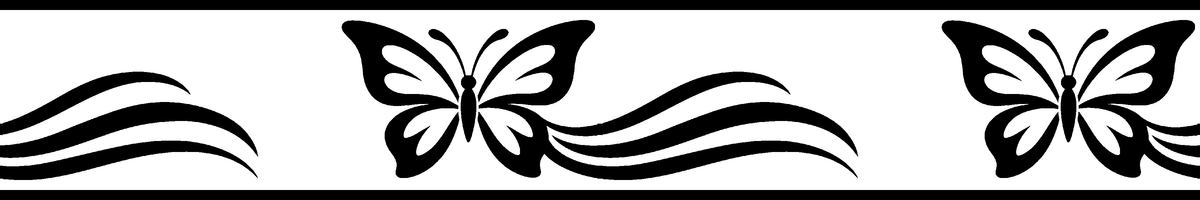Butterfly Cruise exact 12 inch long by 2 inch high half-pattern production artwork