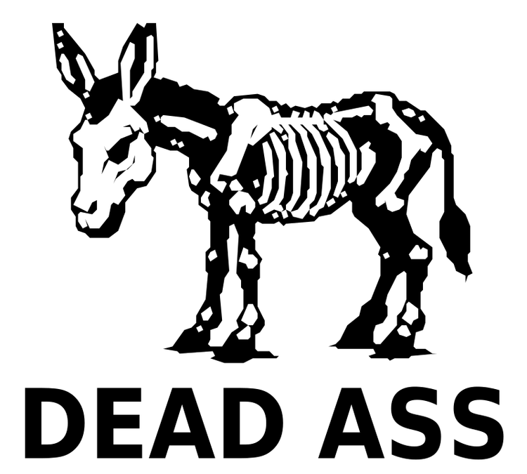 DEAD ASS Funny Vinyl Decal