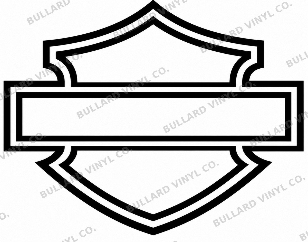 Classic Motorcycle Shield artwork preview; Bullard Vinyl Co. watermarked product preview.