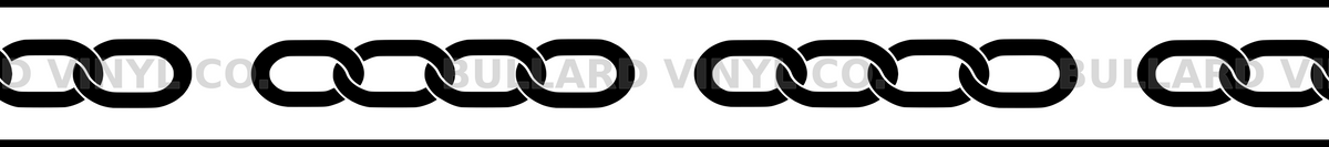 Iron Link Flow: 18-inch strip with half patterns at both ends; Bullard Vinyl Co. watermarked product preview.