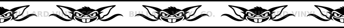 Gremlin Grin: 24-inch strip with half patterns at both ends; Bullard Vinyl Co. watermarked product preview.