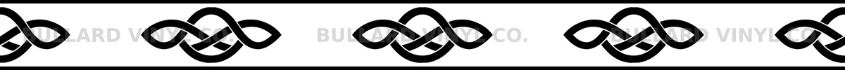 Road Knot: 24-inch strip with half patterns at both ends; Bullard Vinyl Co. watermarked product preview.