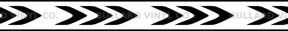Arrowhead Rhythm: 18-inch strip with half patterns at both ends; Bullard Vinyl Co. watermarked product preview.