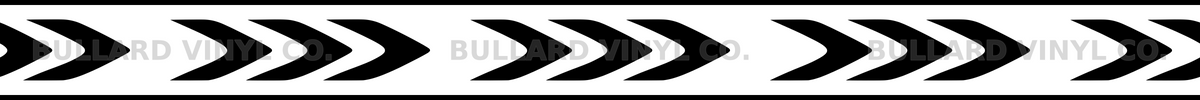 Arrowhead Rhythm: 24-inch strip with half patterns at both ends; Bullard Vinyl Co. watermarked product preview.