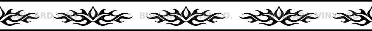 Flame Braid: 24-inch strip with half patterns at both ends; Bullard Vinyl Co. watermarked product preview.