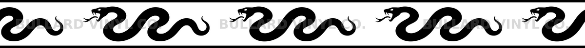 Serpent Glide: 24-inch strip with half patterns at both ends; Bullard Vinyl Co. watermarked product preview.