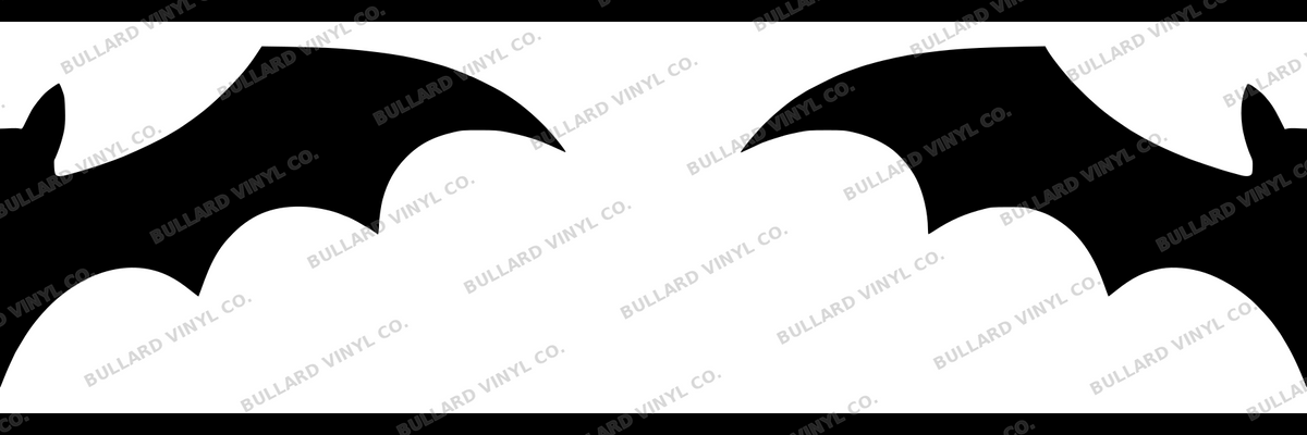 Batwing Sweep: 6-inch strip with half patterns at both ends; Bullard Vinyl Co. watermarked product preview.