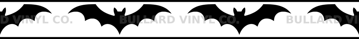 Batwing Sweep: 18-inch strip with half patterns at both ends; Bullard Vinyl Co. watermarked product preview.