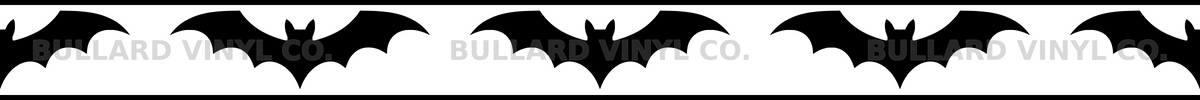 Batwing Sweep: 24-inch strip with half patterns at both ends; Bullard Vinyl Co. watermarked product preview.
