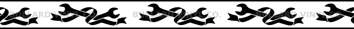 Wrench Curl: 24-inch strip with half patterns at both ends; Bullard Vinyl Co. watermarked product preview.