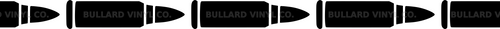 Ammo Trail: 12-inch strip with half patterns at both ends; Bullard Vinyl Co. watermarked product preview.