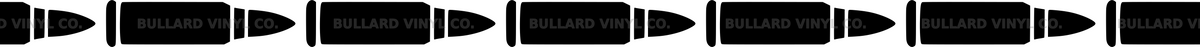 Ammo Trail: 18-inch strip with half patterns at both ends; Bullard Vinyl Co. watermarked product preview.