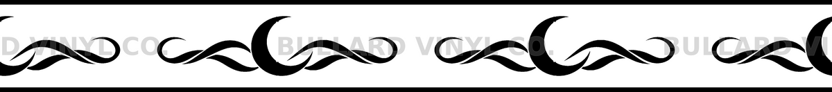 Eclipse Flow exact 18 inch long by 2 inch high half-pattern production artwork; Bullard Vinyl Co. watermarked product preview.