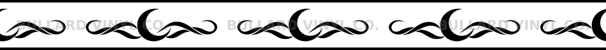 Eclipse Flow exact 24 inch long by 2 inch high half-pattern production artwork; Bullard Vinyl Co. watermarked product preview.