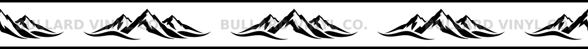 Mountain Switchback exact 24 inch long by 2 inch high half-pattern production artwork; Bullard Vinyl Co. watermarked product preview.