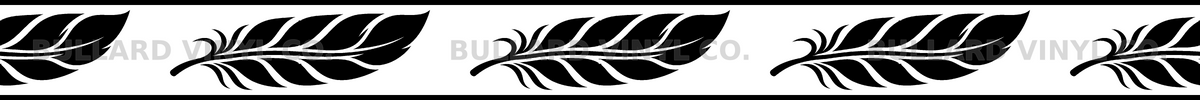 Feather Glide exact 24 inch long by 2 inch high half-pattern production artwork; Bullard Vinyl Co. watermarked product preview.