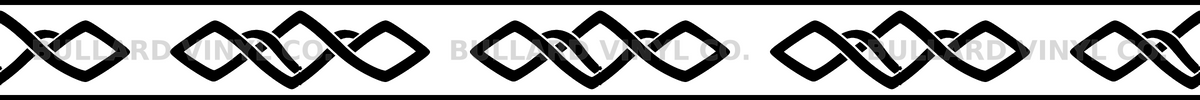 Diamond Drift exact 24 inch long by 2 inch high half-pattern production artwork; Bullard Vinyl Co. watermarked product preview.