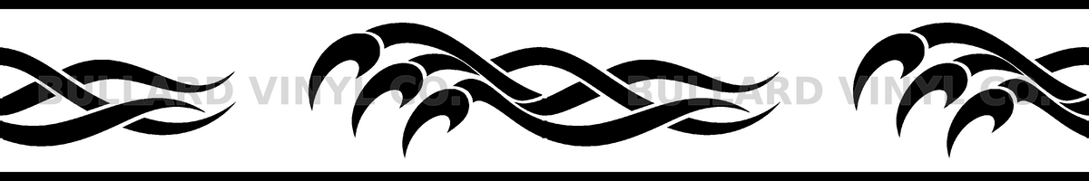 Talon Twist exact 12 inch long by 2 inch high half-pattern production artwork; Bullard Vinyl Co. watermarked product preview.