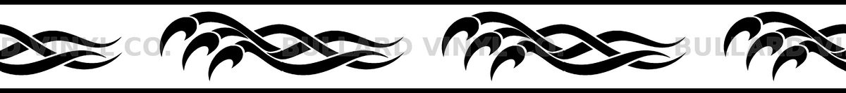 Talon Twist exact 18 inch long by 2 inch high half-pattern production artwork; Bullard Vinyl Co. watermarked product preview.