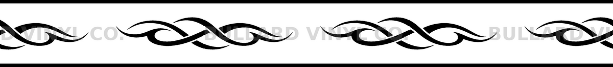 Hotrod Current exact 18 inch long by 2 inch high half-pattern production artwork; Bullard Vinyl Co. watermarked product preview.