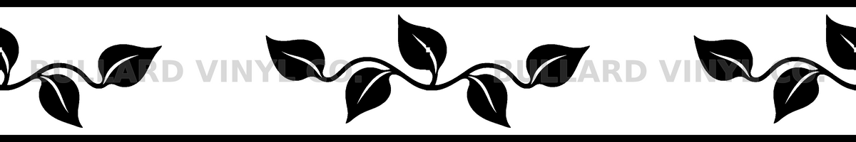 Vineyard Vibe exact 12 inch long by 2 inch high half-pattern production artwork; Bullard Vinyl Co. watermarked product preview.