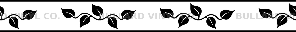 Vineyard Vibe exact 18 inch long by 2 inch high half-pattern production artwork; Bullard Vinyl Co. watermarked product preview.