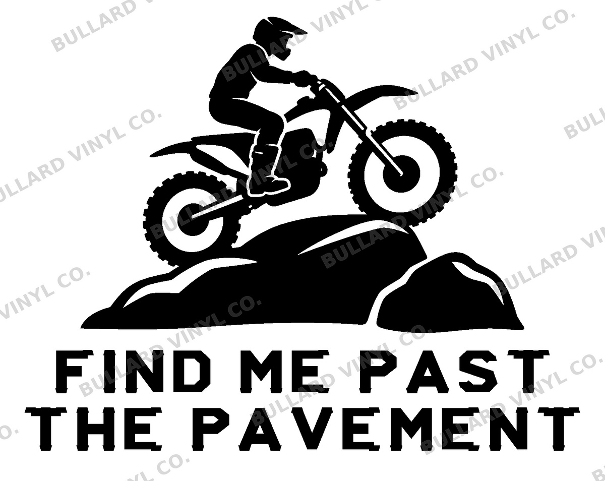 Find Me Past the Pavement original artwork using Bullard Warforge lettering; Bullard Vinyl Co. watermarked product preview.