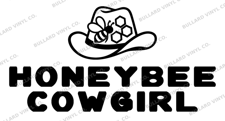 Honeybee Cowgirl Vinyl Decal