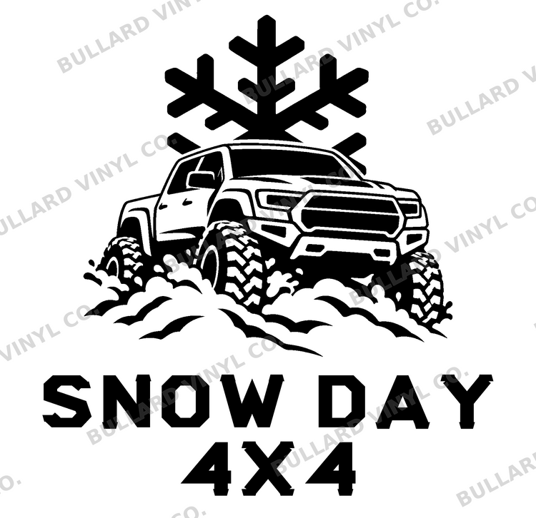 Snow Day 4x4 Vinyl Decal